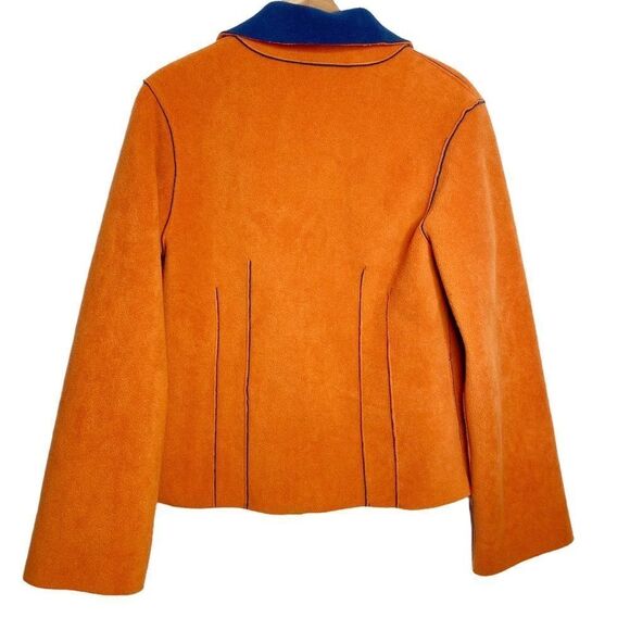 Irresistible Reversibles Orange Jacket Size Small Zip Front - Picture 5 of 5